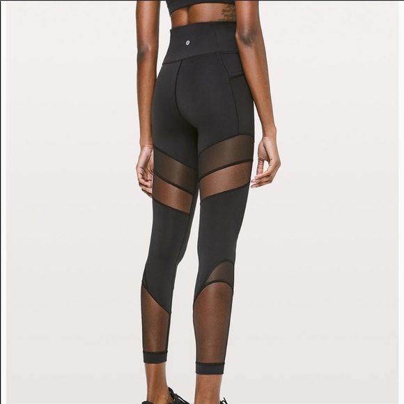 🆕 NEW!! Lululemon Black Mesh 7/8 Pant 👖😍🤗🤗 - Picture 6 of 8